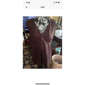 George Size XL Women’s Sleeveless Tie Back Blouse Embroidered 42" Bust 26" L